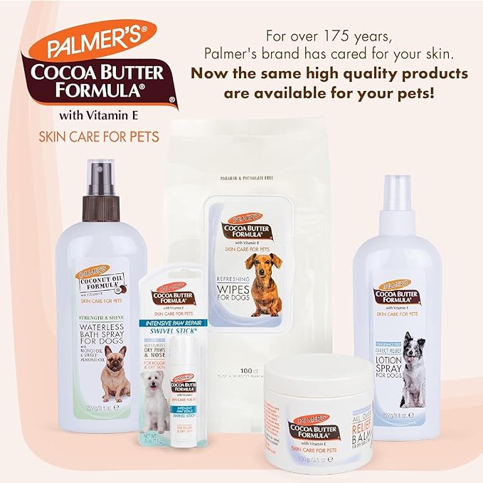 Palmer's for Pets Gentle Refreshing Wipes for Puppies - Coconut Oil Puppy Wipe - Pet Grooming Towelettes for Dogs, 100 Count - 3 Pack