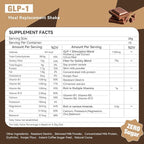GLP-1 Supplement Shake & Meal Replacement Powder - with 12g Fiber to Promote Fullness, Supports Gut Health, Metabolism & Natural GLP-1 Booster, Sugar Free, Chocolate Coffee Flavor,10.58 OZ