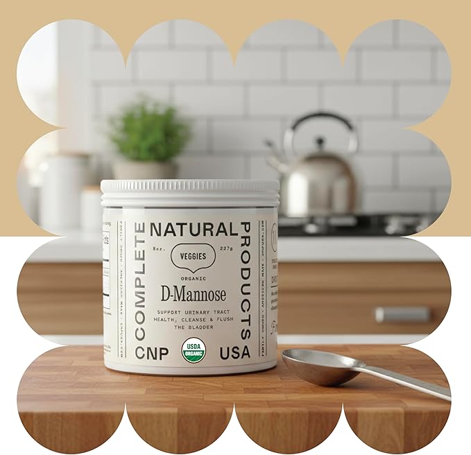 CNP Organic D Mannose Powder 2000mg - Powder D Mannose Supplement for UTI Support, Pure D-Mannose Powder from Guar Beans, Vegan Non GMO Clean Formula, Bladder Urinary Tract Health Supplement Use