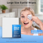 120-Pack Eyelid Cleansing Wipes for Itchy & Dry Eyes, Massive Value Family Size, Soothing for Sensitive Eyes, Gentle Eye Wipes for Styes & Blepharitis,Tea Tree Oil for Daily Eye Comfort, Pack of 2