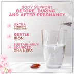 Prenatal Vitamins for Women - Prenatal Multivitamin with Folic Acid & Omega 3 DHA Fetal Development Support - Pregnancy Vitamin Supplement with, Vitamin A, C, D, B6, B12 & Iron - 120 Softgels