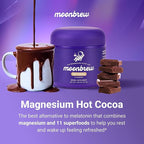 MoonBrew Nighttime Magnesium Hot Cocoa Jar, Natural Sleep Aid Drink Mix for Adults - Calming Melatonin-Free Sleep Support - Sleepy Hot Chocolate Powder with L-Theanine, Chamomile & Zinc Glycinate