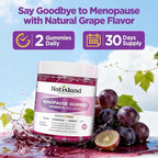 Menopause Supplements for Women Gummies, Hot Flashes & Night Sweats Support, Menopause Relief with Black Cohosh, Chasteberry & Probiotics, Sugar Free, Vegan, Grape Flavor, 60 Count