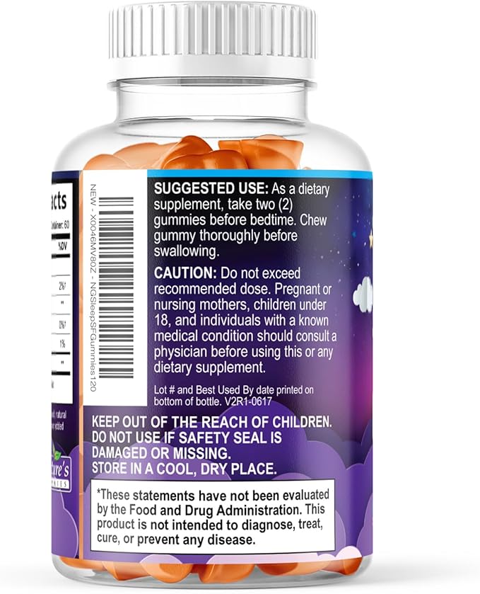Sleep Gummies 6mg Per Serving - Sugar Free Melatonin Gummy Supplement for Adults - Natural Zero Sugar Sleeping Gummy for Adults & Kids, Orange Flavored, Extra Strength Sleep Support - 120 Gummies
