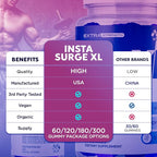 (2 Pack) Insta Surge XL Gummies, Official InstaSurge XL Gummys with All Natural Ingredients, Insta SurgeXL Advanced Formula Health Supplement Max Strength Active Lifestyle Multivitamin (120 Gummies)