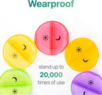 Sukuos Large Weekly Pill Organizer 2 Times a Day, Daily Pill Box 7 Day Easy to Open with Double Protection, AM PM Pill Case for Medicine/Vitamin/Fish Oil/Supplements (Clear)