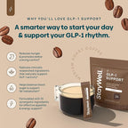 Slim Coffee GLP-1 Supplement | GLP 1 Booster to Control Appetite and Cravings | Great Tasting Metabolic Support - Coffee Bean Extract, Green Tea, Yerba Mate (Regular)