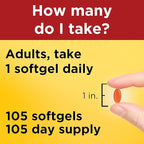 Nature Made CoQ10 200mg Softgels, Dietary Supplement for Heart Health Support, 105 Softgels, 105 Day Supply