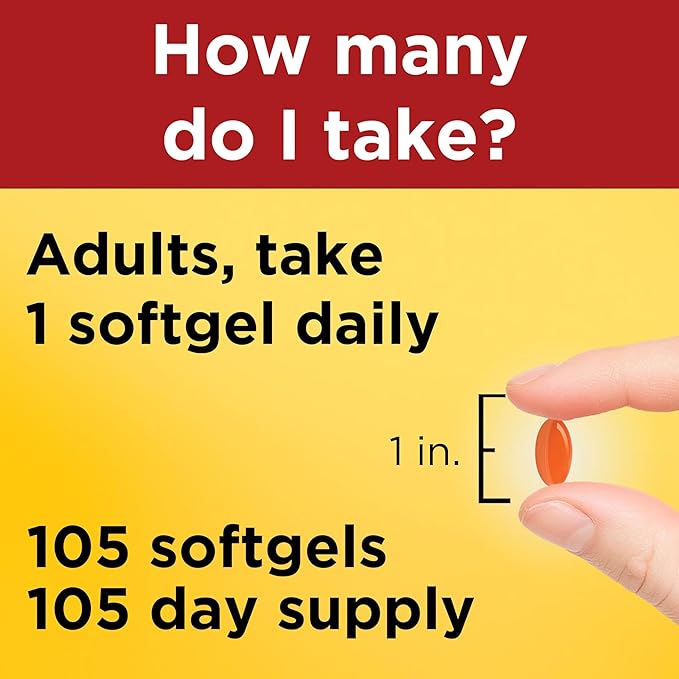 Nature Made CoQ10 200mg Softgels, Dietary Supplement for Heart Health Support, 105 Softgels, 105 Day Supply