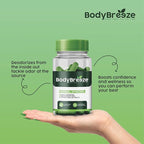 Internal Deodorant Supplement | Natural Chlorophyll 60 Capsules for Body Odor Control, Gut Health, and Fresh Breath | Vegan, Detox Support & Skin Health | Odor Eliminator for Men & Women