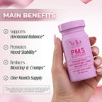 Hormone Balance for Women - PMS Support Supplement for Women w/Chaste Tree, Dong Quai and Ashwagandha- PMS and Menopause Relief for Bloating, Cramps and Mood Swings- (60ct)