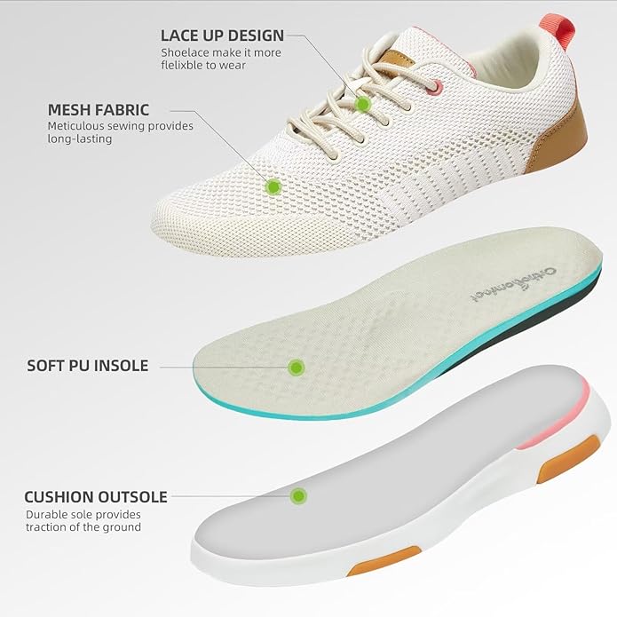 OrthoComfoot Women's Arch Support Orthopedic Sneakers