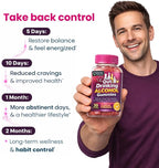 Liver Health, Stop Drinking Alcohol, 100% Drug-Free, Natural, Works Fast, Support Gummies to Help Less Cravings, Suppress Triggers, Before, During & After Quitting