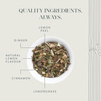 Luxmi Estates Lemon Ginger Root | Certified Organic Herbal Tea | Citrus Flavor & Aroma | Lemon Peel, Ginger, Lemongrass, Licorice | 50g/1.76oz