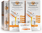 LivOn Laboratories Lypo–Spheric Vitamin C – 6 Cartons (180 Packets) – 1,000 mg Vitamin C & 1,000 mg Essential Phospholipids Per Packet – Liposome Encapsulated for Improved Absorption – 100% Non–GMO