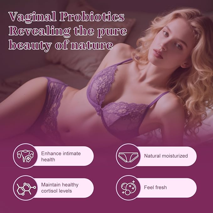 Vaginal Probiotics for Women - Vaginal Moisturizer,Supports Vaginal Health,Moisture,clean,pH Balance,Fights Itch,Odor & Yeast,Enhances Intimate Wellness,Probiotics,Ashwagandha,Cranberry 60 Ct