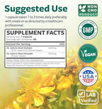 St John's Wort Capsules - Powerful & Potent Saint John's Wort Extract & Whole Herb Complex Standardized to 900mcg Hypericin for Balancing Daily Mood Support - Vegan Non-GMO & Lab Verified (60 Caps)