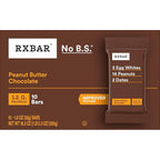 RXBAR Protein Bars, Protein Snack, Snack Bars, Peanut Butter Chocolate, 18.3oz Box (10 Count)