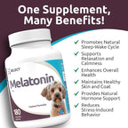 K9 Select Melatonin for Dogs - Calming Aid Tasty Dog Supplement - Helps Overall Health with Quiet Moments and Composure - Reduce Stress Calming Treats for Small Dogs - 1 mg, 180 Vegetable Capsules