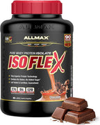 ALLMAX ISOFLEX Pure Whey Isolate Protein Powder - Gluten Free, Low Lactose, Sugar-Free - High-Protein, Clean, Keto-Friendly for Pre Post Workout Supplement for Women and Men | Chocolate, 5lb