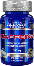 ALLMAX Caffeine - 100 Tablets - Increases Mental Alertness, Focus & Energy - Vegan - 100 Servings