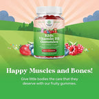 Chewable Vitamin D Gummies for Kids - Delicious Vitamin D 1000 IU Per Serving - Toddlers Immune Support Gummies - Berries Flavored Supplement for Bones Health & Muscles - Gelatin Free - 60 Count