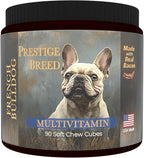 Multivitamins, Balanced Nutrition for Your French Bulldog, 90 Count, Made in the USA with Real Bacon