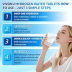 Magnesium Hydrogen Water Tablets, Tablets for Drinking Water - H2 Molecular Tabs | Magnesium* Pills, Electrolytes Hydration Supplement to Support Healthy Aging & Energy Boost (1 Pack)