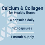 Life Extension Bone Strength Collagen Formula, Calcium Collagen chelate, Calcium fructoborate, Vitamin D3, Magnesium Citrate, Silicon, Boron, Gluten-Free, Non-GMO, 120 Capsules