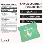 Flock Keto Chicken Skin Chips | Low Carb, High Protein, Sugar Free, Gluten Free Single Serve Snack – Ranch Flavor, 8-Pack (1oz)