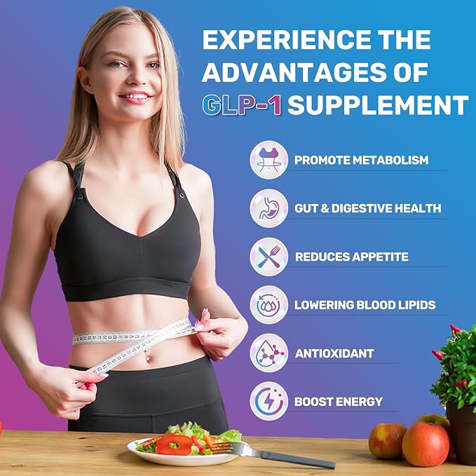 GLP-1 Supplement Natural Activator Formula GLP1 for Women & Men, with Probiotic, Hops, Green Tea for Energy, Gut Health, Hunger & Metabolism Support, 150 Count