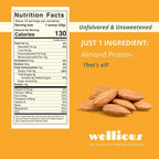 wellious Almond Protein Powder (Unflavored, Unsweetened) - 18 Grams of Pure Healthiest Vegan Protein for Women & Men | Soy-Free & Gut Friendly Protein Powder for Sports Nutrition