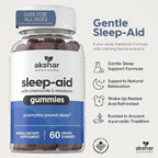 AKSHAR ayurveda – Sleep Gummies for Adults with Melatonin, Chamomile, Passionflower and Lemon Balm – 3mg Melatonin Gummies for Sleeping – Non-GMO Vegan Gluten Free Made in USA (60 Count)