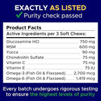 Dog Joint Supplement Large Breed - Glucosamine & Chondroitin Treats for Dogs - Supplement w/Omega-3, MSM - Made in USA - Joint Pain Relief - 240 Mobility Chews