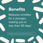 Webber Naturals Collagen30 Anti-Wrinkle, 2,500mg of Bioactive Collagen Peptides Per Serving (3 Tablets), 180 Tablets, Helps Reduce Deep Wrinkles, Fine Lines, Non GMO, Dairy, Gluten Free