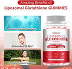 30 Days Supply 2500MG Liposomal Glutathione Gummies,Enhance 98% Absorption-for Skin whitening & Support Liver Function, Antioxidant for Aging Alleviation