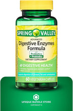 Unique Bundle Store Digestive Enzymes – 60 Vegetarian Capsules, Enzimas Digestivas with Probiotics and Prebiotics, Enzymes for Digestion, Daily Digestive Health Supplement (Pack of 2)