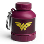Smartshake Justice League Protein Powder Storage Container 50g Protein Shaker Bottle Funnel 110ml BPA, DC Comics Protein Shakes Bottle Storage for Women - Wonder Woman