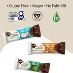 Nugo Slim Dark Chocolate Toasted Coconut, 16g Vegan Protein, 3g Sugar, 7g Fiber, Low Net Carb, Keto Friendly, Gluten Free, 24 Count