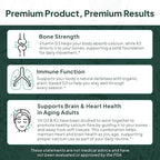 Organics Ocean Better D3 + K2-100% Organic VIT D3 and K2 Supplements with Maximum Bioavailability - Supports Bone Density, Calcium Balance, Immunity & Mood - 1-Pack, 30-Day Supply