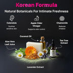 Aloe Vera Yoni Soap for Vaginal Intimate Feminine Wash - Advanced pH & Odor Control Hydration Complex - Natural Korean Cold-Pressed Vegan Formula with Calendula, Apple Cider Vinegar, Chamomile -2 Pack