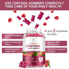 Cortisol Supplement for Women,cortisol manager Gummies,with rhodiola rosea,l-theanine,Phosphatidylserine,magnesium ashwagandha - Emotional support, adrenal balance, sleep, raspberry flavor, 60 Count