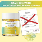 GREENPEOPLE Magnesium Glycinate Gummies 400mg - Sugar Free Magnesium Supplement with Magnesio Citrate, Vitamin D, and B6 for Calm Support & Sleep for Adults - High Absorption - Lemon Gummies