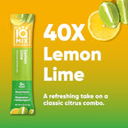 IQMIX Hydration Electrolyte Powder – 4-in-1 Formula for Hydration, Mental Clarity, Mood and Recovery – Sugar-Free Drink Mix, Keto, Magnesium L-Threonate, Lion’s Mane – 40 Count Lemon Lime