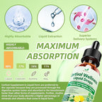 Cortisol Supplement Liquid Drops, 17-in-1 Cortisol Detox w. Magnesium Glycinate 400mg Ashwagandha, L-Theanine, Phosphatidylserine, Hormone Balanced for Women, Mood Focus, Sleep Support