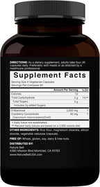 NatureBell D-Mannose 500mg Capsules (2,000mg Per Serving) | 240 Veggie Capsules + Cranberry Concentrate 40mg – Fast Acting Urinary Tract Health Pills – Ultra UTI Support for Women & Men