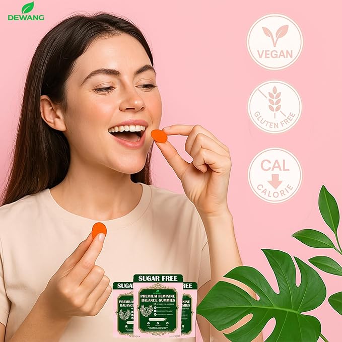 DEWANG Feminine Balance Gummies – Daily pH Balance & Vaginal Health Support, Probiotics for Womens Odor & Confidence Pineapple Flavor Vegan & Sugar-Free (Pineapple)
