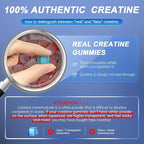 Creatine Monohydrate Gummies for Men & Women, Creatine Gummies for Muscle Strength & Builder, Energy Boost, Advanced Formula L-Taurine + Vitamin B12, Pre-Workout Supplement (120 Count (Pack of 1))