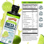 Barlean's Omega 3 Fish Oil Liquid Supplement for Men and Women, 1500mg of EPA and DHA Fatty Acid, Promotes Brain & Heart Health - Non-GMO, Key Lime Pie, 16 oz