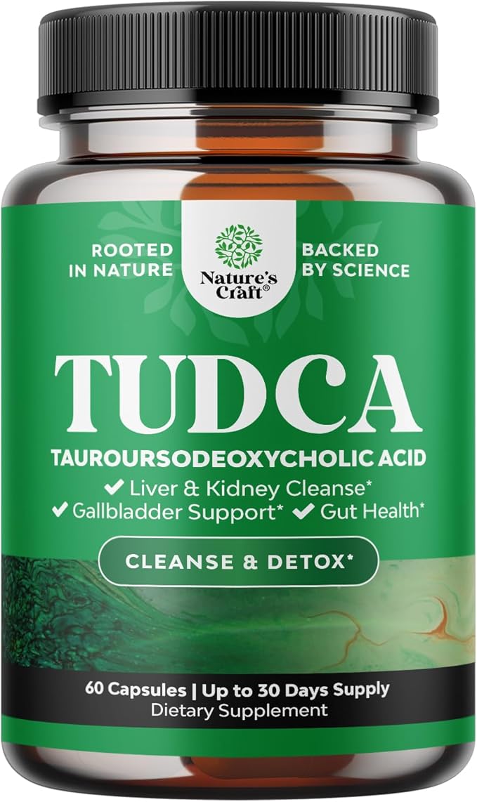Advanced Bile Salt TUDCA Supplement-Extra Strength TUDCA 500mg per Serving Bile Salts for Gallbladder Kidney and Liver Support-High Purity Tauro Ursodeoxycholic Acid Liver and Gallbladder Cleanse 60ct